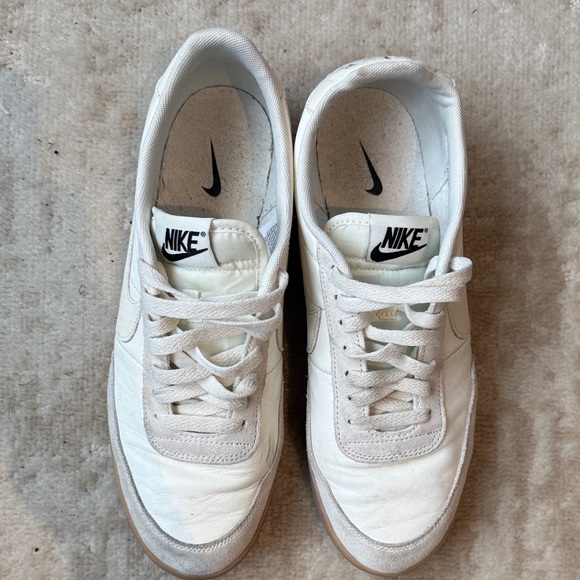 Nike Men’s White Sneakers with Gum Sole - Picture 3 of 4